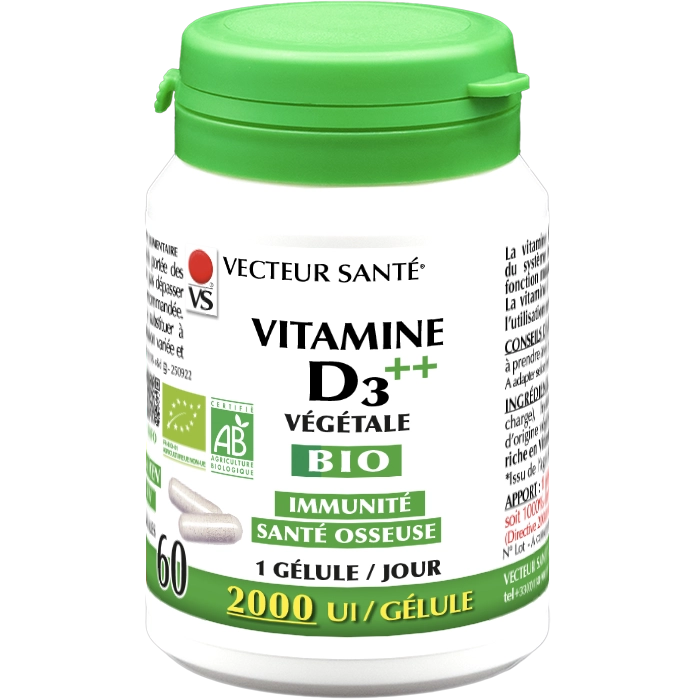 PHOTO - WEB - VITAMINE D3++ 2000 UI BIO - 60 GELULES - V0158 - 250923 huile de lin