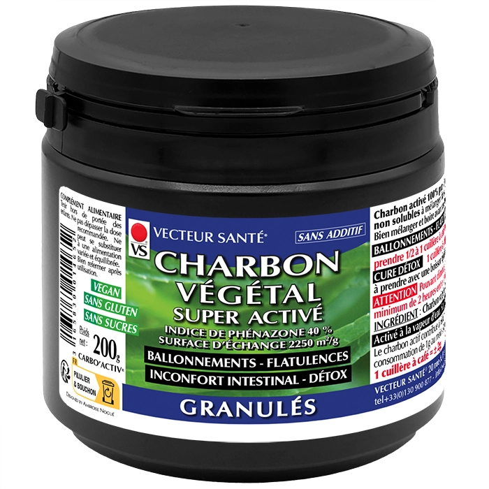 PHOTO - WEB - CHARBON GRANULES - 200G - V0410 - 260203 huile de lin